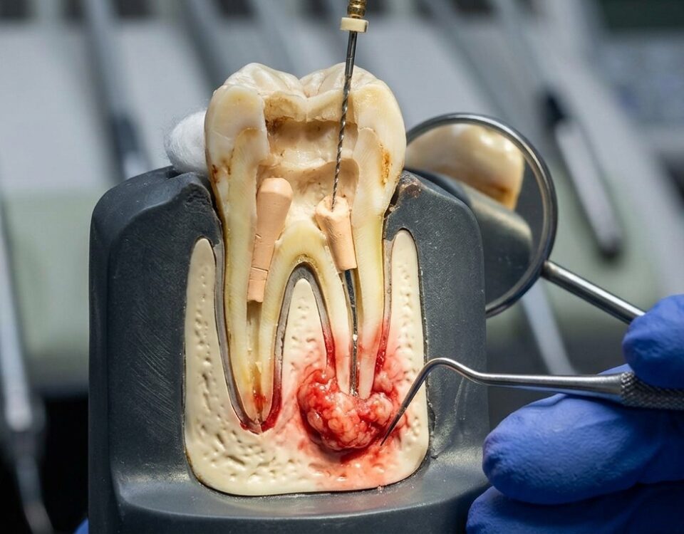 Wurzelbehandelter Zahn