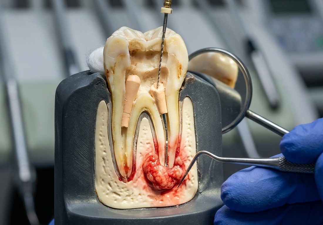 Wurzelbehandelter Zahn